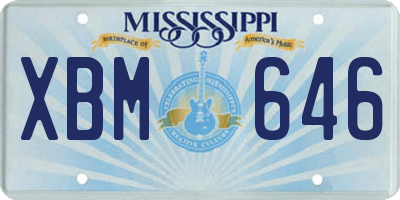 MS license plate XBM646