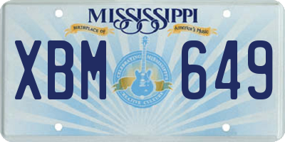 MS license plate XBM649