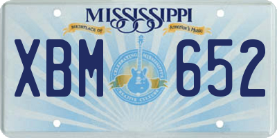 MS license plate XBM652