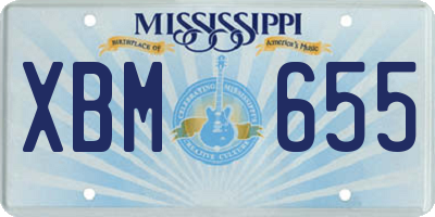 MS license plate XBM655
