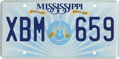 MS license plate XBM659