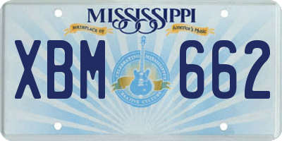 MS license plate XBM662