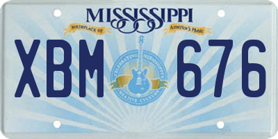 MS license plate XBM676