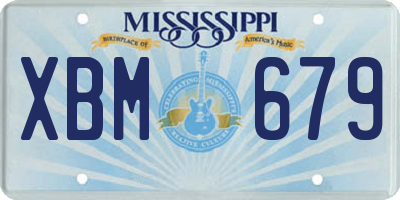 MS license plate XBM679