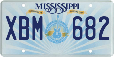 MS license plate XBM682