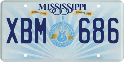 MS license plate XBM686