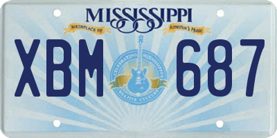 MS license plate XBM687