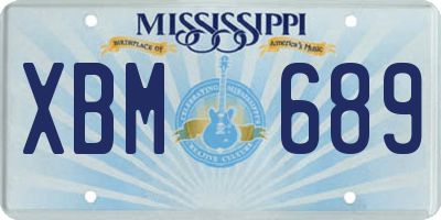 MS license plate XBM689