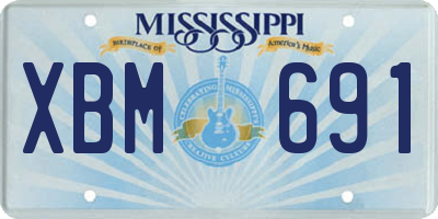 MS license plate XBM691