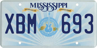 MS license plate XBM693