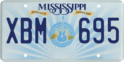 MS license plate XBM695