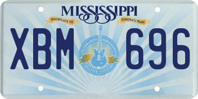 MS license plate XBM696