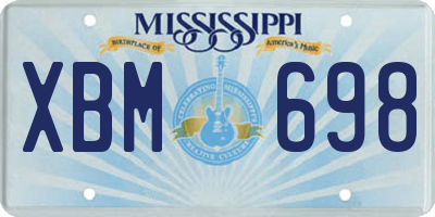 MS license plate XBM698