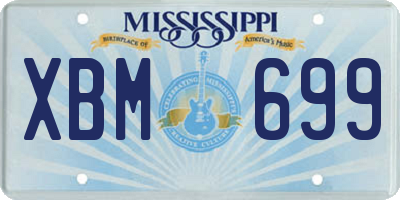 MS license plate XBM699