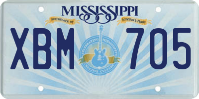 MS license plate XBM705