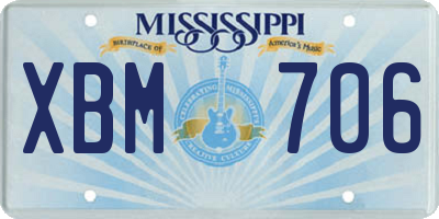 MS license plate XBM706