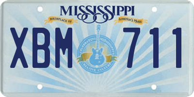 MS license plate XBM711