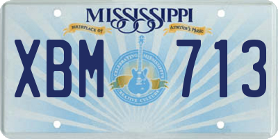 MS license plate XBM713