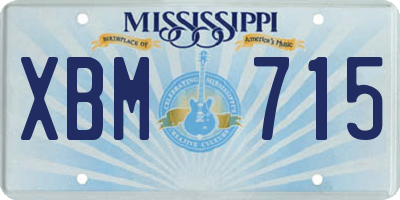 MS license plate XBM715