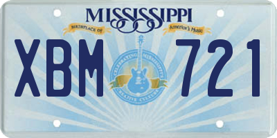 MS license plate XBM721