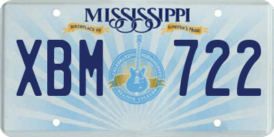 MS license plate XBM722