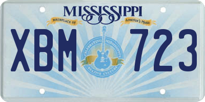 MS license plate XBM723