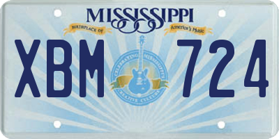 MS license plate XBM724