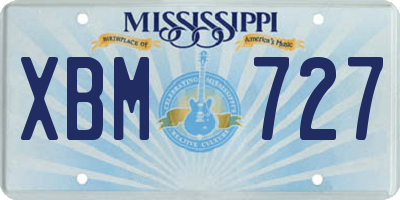 MS license plate XBM727