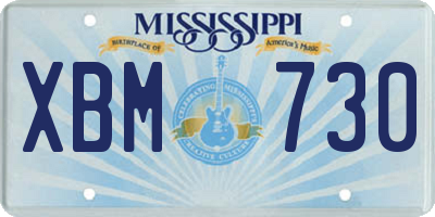 MS license plate XBM730