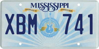 MS license plate XBM741