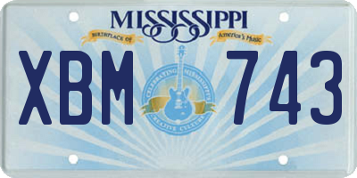 MS license plate XBM743