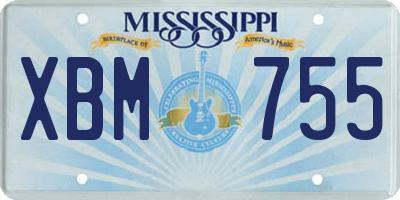 MS license plate XBM755