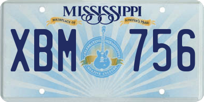 MS license plate XBM756