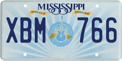 MS license plate XBM766