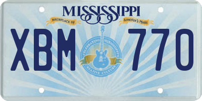 MS license plate XBM770