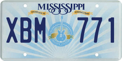 MS license plate XBM771
