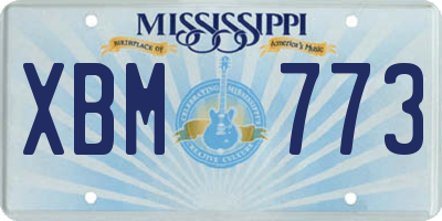 MS license plate XBM773