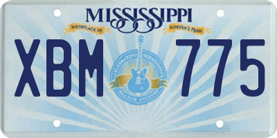 MS license plate XBM775
