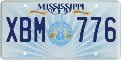 MS license plate XBM776