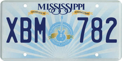 MS license plate XBM782
