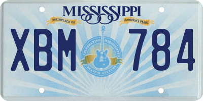 MS license plate XBM784
