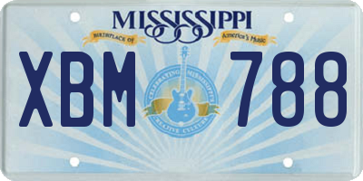 MS license plate XBM788