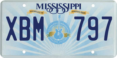 MS license plate XBM797