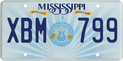 MS license plate XBM799