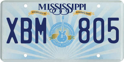 MS license plate XBM805