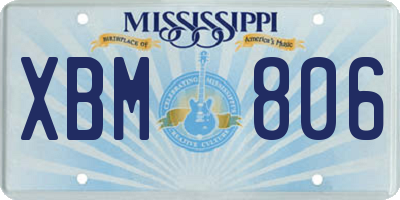 MS license plate XBM806