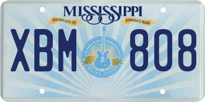MS license plate XBM808