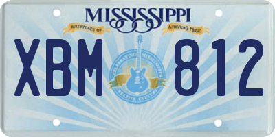 MS license plate XBM812
