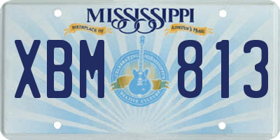 MS license plate XBM813