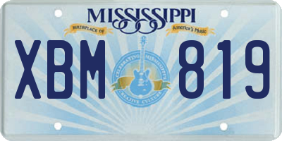 MS license plate XBM819